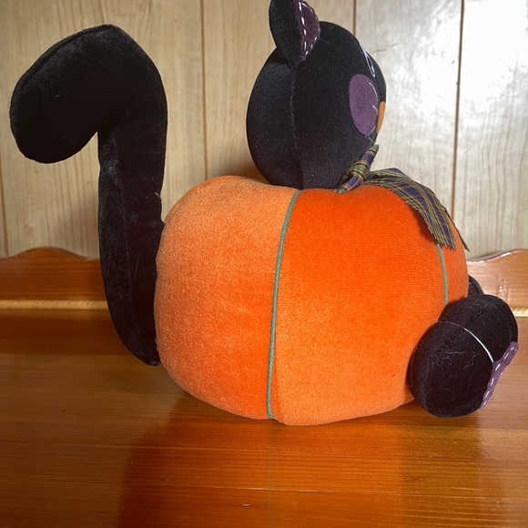 Vintage spooky hollow pumpkin black cat NOS - Picture 3 of 9